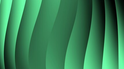 Poster - A smooth, abstract design featuring flowing green waves that create a dynamic and calming visual effect.