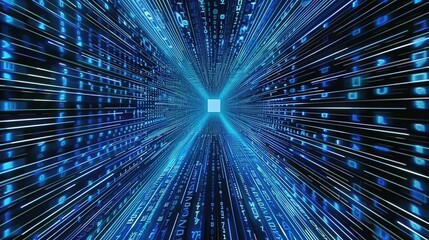 Wall Mural - Background_Blue_Technology_Poster_Banner_Big_Data