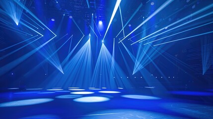Wall Mural - Blue_atmospheric_simple_technological_luminous_lines
