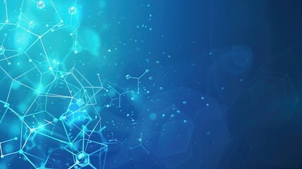 Wall Mural - _Blue_background_scientific_and_technological_background