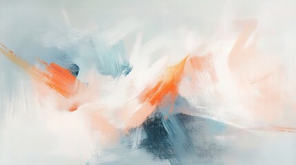 Poster - Abstract Brushstroke Design in Soft Pastel Colors for Decoration