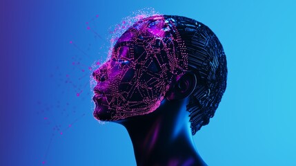 Poster - Digital Representation of an Advanced AI Entity in Modern Design