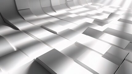 Poster - Abstract Background of Wavy Squares and Lines with Soft Lighting