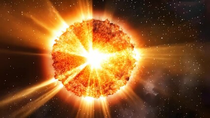 Wall Mural - A bright explosion of energy illuminates the cosmos during a stellar event in deep space