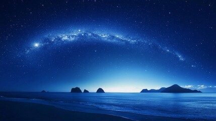 Wall Mural - A breathtaking view of stars twinkling against a dark celestial backdrop.