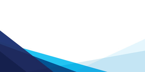 Poster - abstract blue and white gradient geometric triangle business presentation banner background