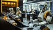© Abdul - Fully automated corporate office with robots handling daily tasks ultra detailed sci fi business scene