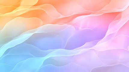 Poster - soft colorful abstract background with flowing waves and gradients