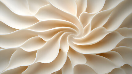 Poster - soft creamy swirls creating elegant patterns in a light background