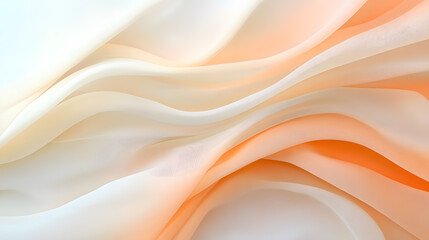 Poster - Soft Flowing Fabric with Gentle Waves in Warm Color Tones