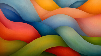 Poster - Vibrant Waves of Color in Abstract Artistic Design