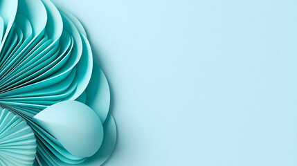 Poster - Abstract Aqua Paper Art Background