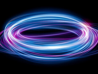 Poster - Dynamic light swirls abstract art digital design dark background high contrast energy flow