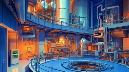Poster - Exploring nuclear reactor interiors facility gigapixel image industrial environment inside view innovative technology