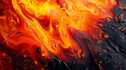 Poster - Dynamic flames dance wilderness gigapixel closeup natural setting intimate perspective organic fire patterns
