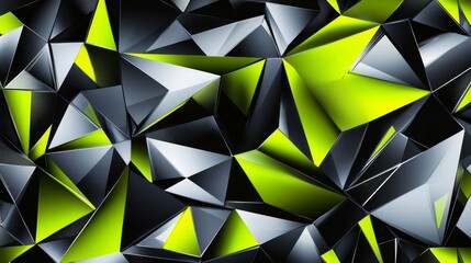Poster - Futuristic geometric pattern creation digital studio art design virtual environment close-up view angular gigapixel innovation
