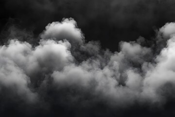 Wall Mural - white cloud on black background.