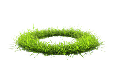 patch of fresh green lawn grass, cut out