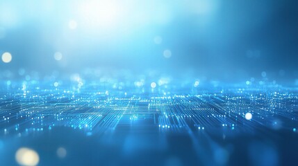 Poster - Ultra Modern Tech Background with Abstract Blue Light Effects