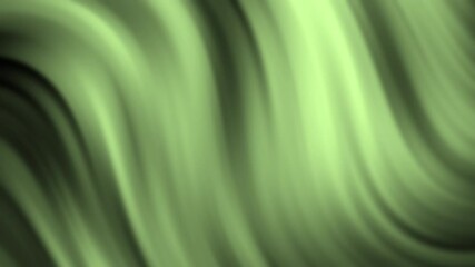Poster - A blurred green wave pattern, creating a tranquil and soothing visual effect, reminiscent of flowing fabric or gentle water currents.