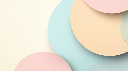 Poster - Soft Pastel Circles on Light Background for Creative Design Projects