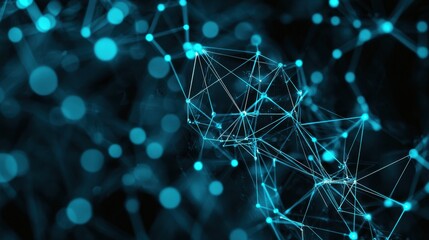 Poster - a decentralized finance network with interconnected blockchain nodes.
