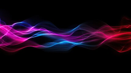 Poster - Colorful Light Waves Abstract Background for Creative Projects