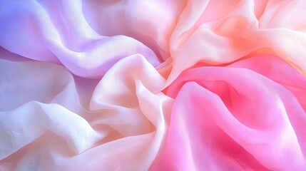Poster - Soft and Light Elegant Fabric in Gentle Pastel Shades of Pink and Blue