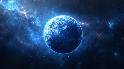 Wall Mural - thunderous energy in a fantasy galaxy exploring earth’s cosmic space environment