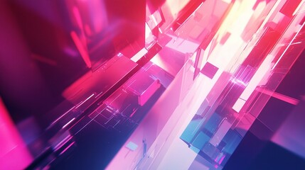 Poster - Futuristic Virtual Technology Background with Dynamic Colors