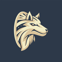 Wall Mural - unique and Captivating wolf head illustration.