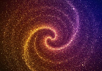 Wall Mural - spiral galaxy background, abstract looping motion background with flying particles. animated overlay