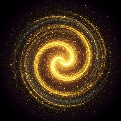 Wall Mural - spiral galaxy background, abstract looping motion background with flying particles. animated overlay