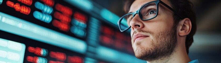 Poster - Analyzing stock market trends financial district photo indoor close-up investment insights