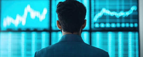 Poster - Analyzing financial trends business analytics office setting data visualization digital environment professional perspective