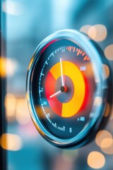 Aufkleber - Sleek Carbon Credit Performance Gauge Innovative Sustainable Finance Dashboard Visualization for Environmental Impact Tracking and Corporate ESG Metrics