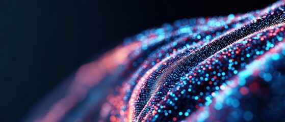 Aufkleber - Quantum Digital Flow Immersive AI-Driven Data Visualization Revealing Cutting-Edge Network Dynamics in Futuristic Tech Environments