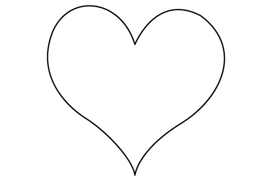 Heart continuous single line art drawing. Hand drawn doodle heart outline vector illustration
