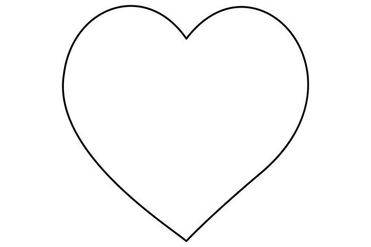 Heart continuous single line art drawing. Hand drawn doodle heart outline vector illustration
