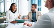 © CC/peopleimages.com - Office, meeting and business people with tablet for online project, collaboration and consulting. Corporate, documents and men and woman on digital tech for research, proposal review and feedback