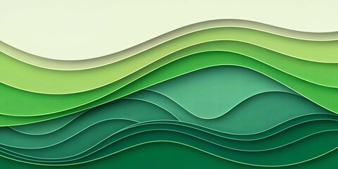 Aufkleber - A green wave with a white background
