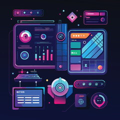 set of icons for web design
