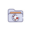 © TAMS - Art Design Folder icon design with white background stock illustration