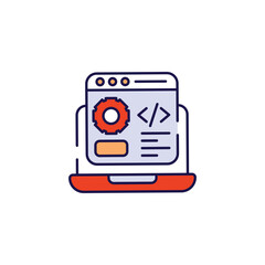 Web Development icon design with white background stock illustration