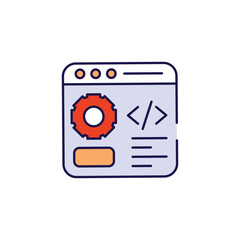 App Development icon design with white background stock illustration