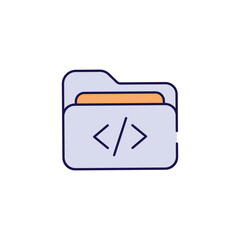 Development Folder icon design with white background stock illustration