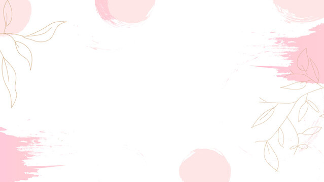 Pink Background Floral Pastel flat geometric abstract