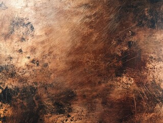 Poster - rustic copper texture: a close-up of a weathered and aged copper surface, its rich, earthy tones and