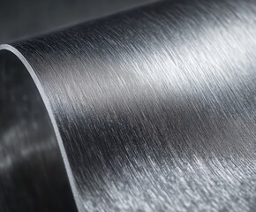 Poster - metallic flow: an abstract shot of textured metallic surface, evoking the smooth, cool, and strong f