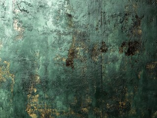 Poster - verdigris texture: a detailed close-up captures the textured beauty of verdigris, showcasing the uni